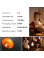 Светодиодная лампа Biom филамент A60 8W 720Lm 2300-2500K 220V E27 Clear (Amber) (FL-411), 100012272