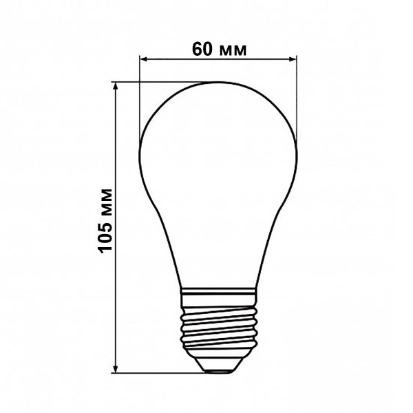 Светодиодная лампа Biom филамент A60 8W 720Lm 2300-2500K 220V E27 Clear (Amber) (FL-411), 100012272