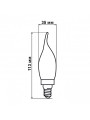 Светодиодная лампа Biom филамент BA35 4W 360Lm 2300-2500K 220V E14 Clear (Amber) (FL-415), 100012271