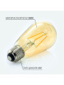 Светодиодная лампа Biom филамент ST-64 8W 720Lm 2300-2500K 220V E27 Clear (Amber) (FL-418), 100013457