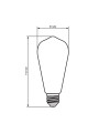 Светодиодная лампа Biom филамент ST-64 8W 720Lm 2300-2500K 220V E27 Clear (Amber) (FL-418), 100013457