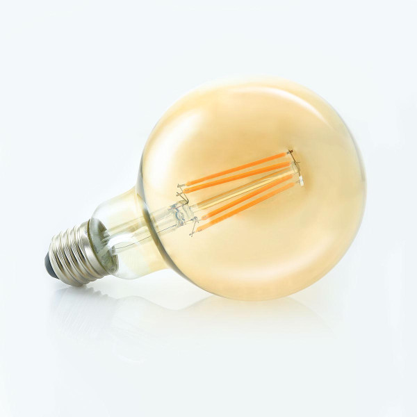 Светодиодная лампа Biom филамент G95 8W 720Lm 2300-2500K 220V E27 Clear (Amber) (FL-420), 100013458