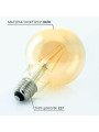 Светодиодная лампа Biom филамент G95 8W 720Lm 2300-2500K 220V E27 Clear (Amber) (FL-420), 100013458