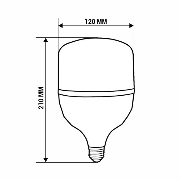 Светодиодная лампа Biom T120 50W 5500Lm 6500K 220V E27 Frosted (HP-50-6), 100015455