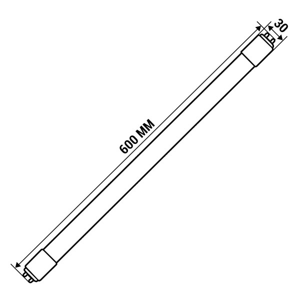 Светодиодная лампа Biom T8 9W 810Lm 6200K 220V G13 Frosted (T8-GL-600-9W-6200), 100001307