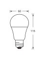Светодиодная лампа LEDVANCE Smart WI-FI A60 9,5W 1055Lm 2700-6500K 230V E27 Матовый (Frosted) (4058075485433), 100024159