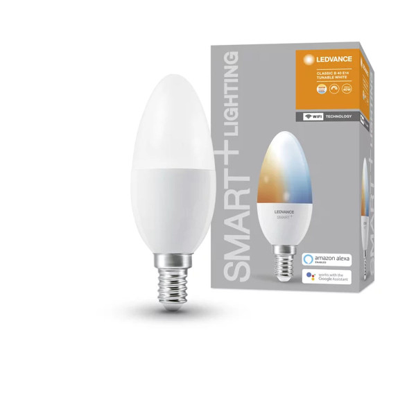Светодиодная лампа LEDVANCE Smart WI-FI B40 5W 470Lm 2700-6500K 230V E14 Матовый (Frosted) (4058075485556), 100024164