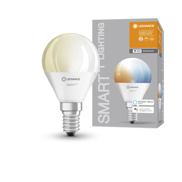 Светодиодная лампа LEDVANCE Smart WI-FI P40 5W 470Lm 2700-6500K 230V E14 Матовый (Frosted) (4058075485617), 100024165
