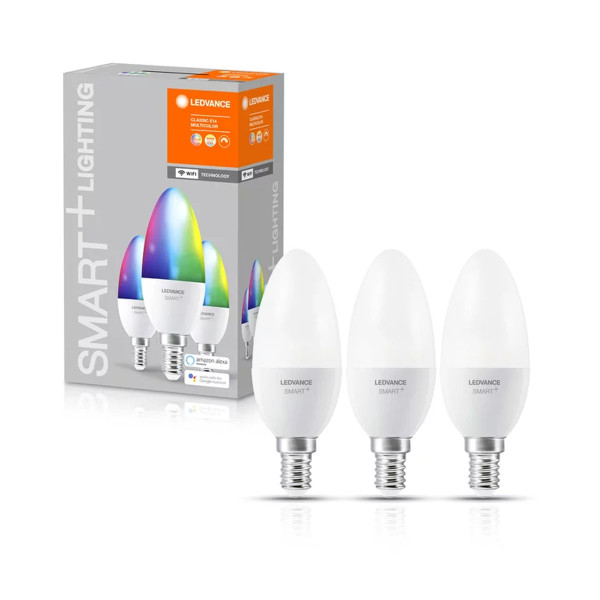 Світлодіодна лампа LEDVANCE Smart WI-FI B40 5W 470Lm RGBW + 2700-6500K 230V E14 Матовий (Frosted) (4058075485938) , 100024162