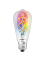 Светодиодная лампа LEDVANCE Smart WI-FI Edison Filament ST64 4,5W 300Lm RGBW + 2700K 230V E27 Прозрачный (Clear) (4058075609914), 100024157