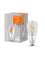 Светодиодная лампа LEDVANCE Smart WI-FI Edison Filament ST64 4,5W 300Lm RGBW + 2700K 230V E27 Прозрачный (Clear) (4058075609914), 100024157