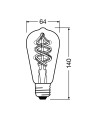 Светодиодная лампа LEDVANCE Smart WI-FI Edison Filament ST64 4,5W 300Lm RGBW + 2700K 230V E27 Прозрачный (Clear) (4058075609914), 100024157