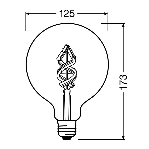 Светодиодная лампа LEDVANCE Smart WI-FI Globe G125 4,5W 300Lm RGBW + 2700K 230V E27 Прозрачный (Clear) (4058075609938), 100024168