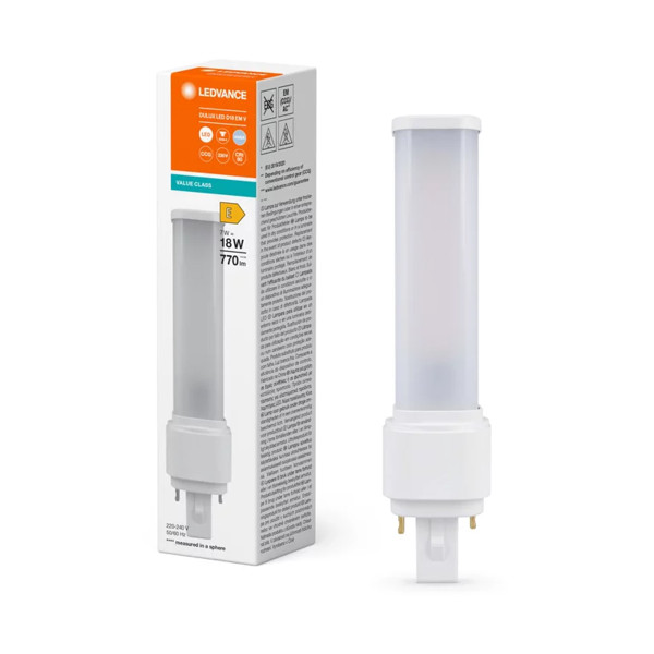 Светодиодная лампа LEDVANCE DULUX EM 7W 770Lm 4000К 230V D18 G24D-2 Матовый (Frosted) (4058075823150), 100024181