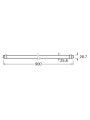 Светодиодная лампа LEDVANCE LED Tube T8 9,7W 1700Lm 4000K 230V G13 Матовый (Frosted) (4099854037474) одностороннее подключение, 100024177