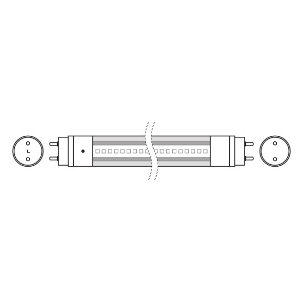 Светодиодная лампа LEDVANCE LED Tube T8 9,7W 1700Lm 4000K 230V G13 Матовый (Frosted) (4099854037474) одностороннее подключение, 100024177