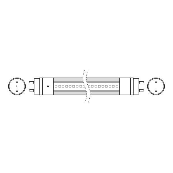 Светодиодная лампа LEDVANCE LED Tube T8 17,9W 1700Lm 3300K 230V G13 Матовый (Frosted) (4099854045127) одностороннее подключение, 100024179