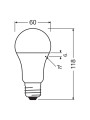 Светодиодная лампа LEDVANCE LED Classic Value A60 13W 1521Lm 4000K 230V E27 Матовый (Frosted) (4099854049002), 100023961