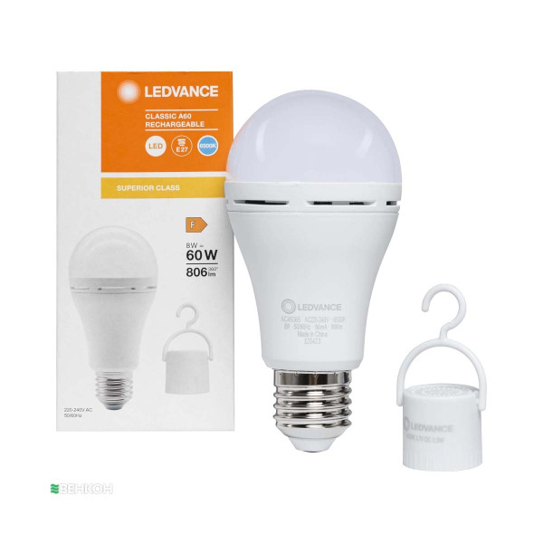 Светодиодная лампа LEDVANCE LED Classic With Added Function A60 8W 806Lm 6500K 230V E27 Матовый (Frosted) (4099854102431), 100024082