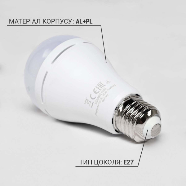 Светодиодная лампа LEDVANCE LED Classic With Added Function A60 8W 806Lm 6500K 230V E27 Матовый (Frosted) (4099854102431), 100024082