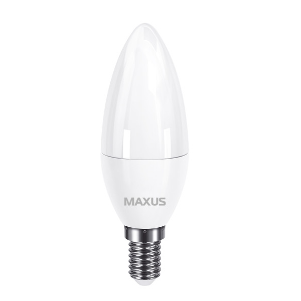 Светодиодная лампа MAXUS C37 5W 550Lm 3000K 220V E14 Frosted (1-LED-731), 100014315