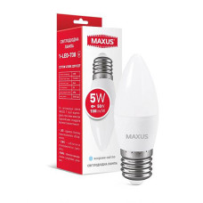 Светодиодная лампа MAXUS C37 5W 500Lm 4100K 220V E27 Frosted (1-LED-738)