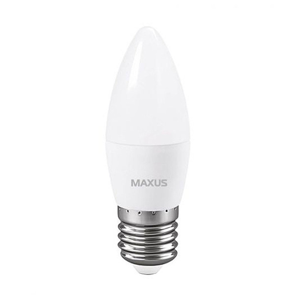 Светодиодная лампа MAXUS C37 5W 500Lm 4100K 220V E27 Frosted (1-LED-738), 100021180
