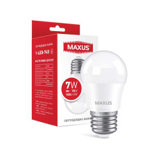 Светодиодная лампа MAXUS G45 7W 735Lm 3000K 220V E27 Frosted (1-LED-745)