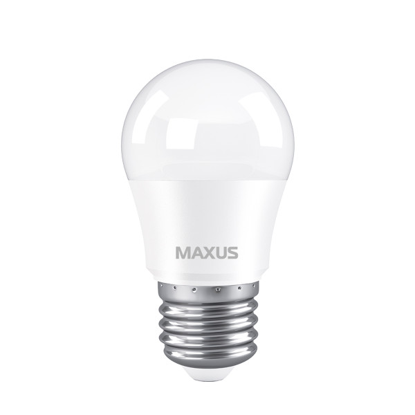 Светодиодная лампа MAXUS G45 7W 735Lm 3000K 220V E27 Frosted (1-LED-745), 100014326