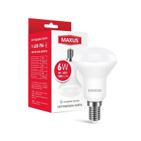 Светодиодная лампа MAXUS R50 6W 600Lm 4100K 220V E14 Frosted (1-LED-756)