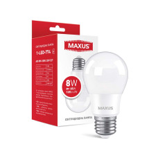 Светодиодная лампа MAXUS A55 8W 840Lm 4100K 220V E27 Frosted (1-LED-774)