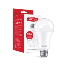 Светодиодная лампа MAXUS A60 12W 1380Lm 3000K 220V E27 Frosted (1-LED-777)