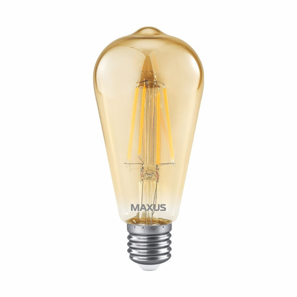 Светодиодная лампа MAXUS филамент ST64 FM 7W 840Lm 2700K 220V E27 Golden (1-MFM-7064), 100020353