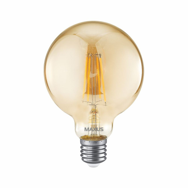 Светодиодная лампа MAXUS филамент G95 FM 7W 840Lm 2700K 220V E27 Golden (1-MFM-7095), 100020351