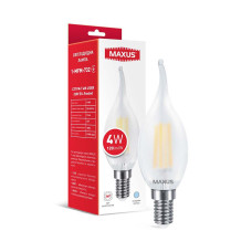 Светодиодная лампа MAXUS филамент C37 FM-T 4W 500Lm 4100K 220V E14 Frosted (1-MFM-732)