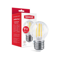 Светодиодная лампа MAXUS филамент G45 FM 7W 840Lm 2700K 220V E27 Clear (1-MFM-744)