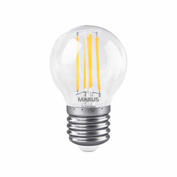 Світлодіодна лампа MAXUS філамент G45 7W 4100K 220V E27 Clear (1-MFM-744) , 100020349