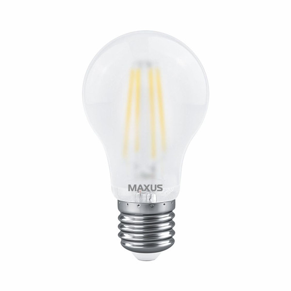 Светодиодная лампа MAXUS филамент A60 4W 500Lm 4100K 220V E27 Frosted (1-MFM-762), 100020343