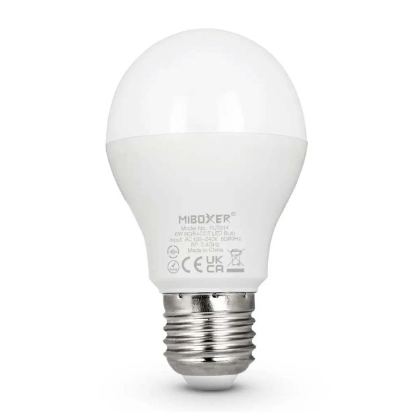 Светодиодная лампа Mi-light G57 6W E27 2700-6500K+ RGB DIM 86-265V (LL014 CCT), 100021431
