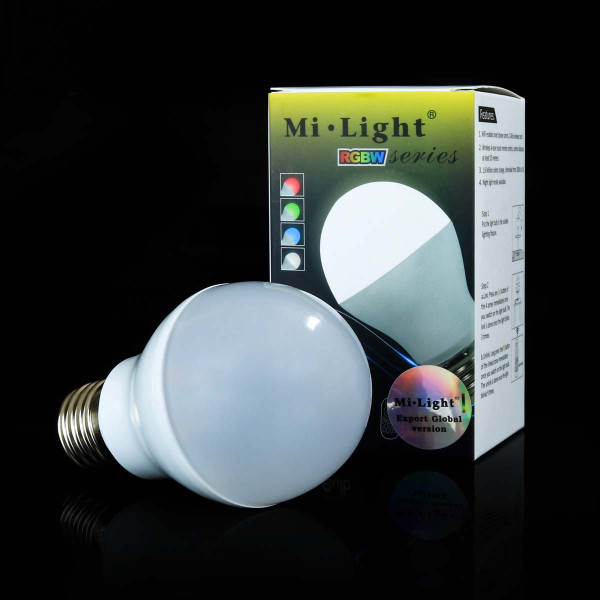 Светодиодная лампа Mi-light G57 6W E27 2700К+RGB DIM 86-265V (LL014 - WW), 100021432