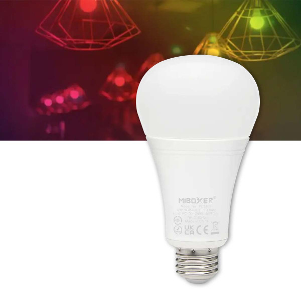 Светодиодная лампа Mi-light RGB+ССT Light Blub G57 12W Е27 2700-6500К+RGB DIM 220V (LL105-RGB+CCT), 100024196