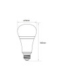Светодиодная лампа Mi-light RGB+ССT Light Blub G57 12W Е27 2700-6500К+RGB DIM 220V (LL105-RGB+CCT), 100024196