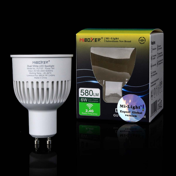 Светодиодная лампа Mi-light MR16 6W GU10 2700-6500K DIM 220V FUT 107 (LL107-CCT), 100021498