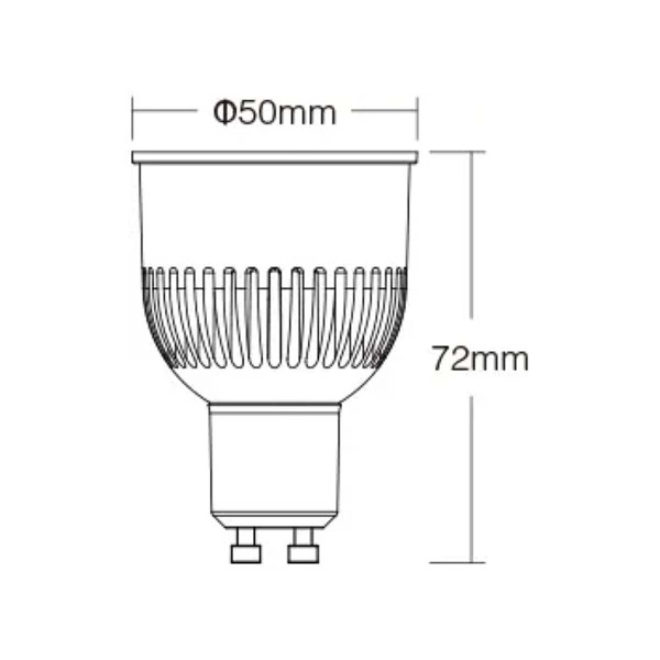 Светодиодная лампа Mi-light MR16 6W GU10 2700-6500K DIM 220V FUT 107 (LL107-CCT), 100021498