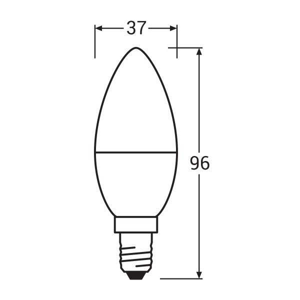 Светодиодная лампа OSRAM LED Classic Value B40 5W 470Lm 4000K 230V E14 Матовый (Frosted) (4052899973367), 100002085