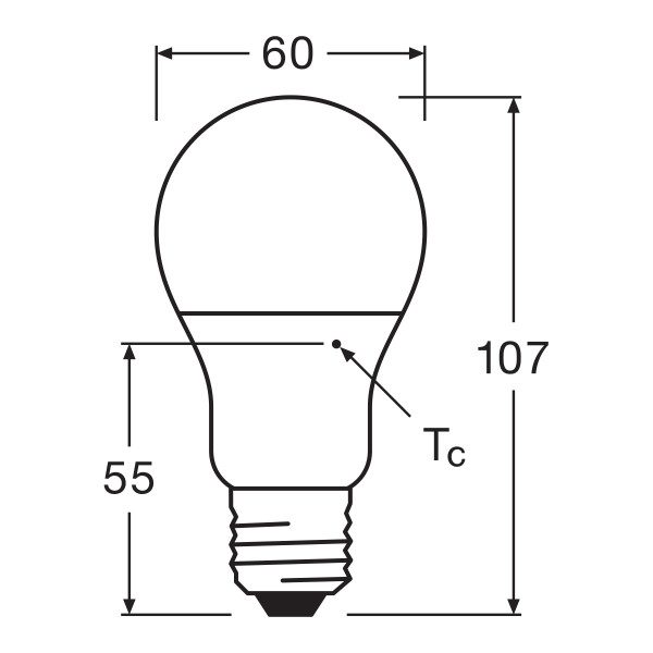 Светодиодная лампа OSRAM LED Classic Value A60 8,5W 806Lm 4000K 230V E27 Матовый (Frosted) (4052899973381), 100002063