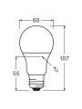 Светодиодная лампа OSRAM LED Classic Value A60 8,5W 806Lm 4000K 230V E27 Матовый (Frosted) (4052899973381), 100002063