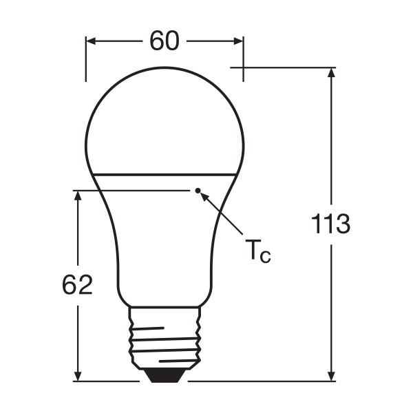 Светодиодная лампа OSRAM LED Classic Value A60 10W 1055Lm 4000K 230V E27 Матовый (Frosted) (4052899973404), 100002064