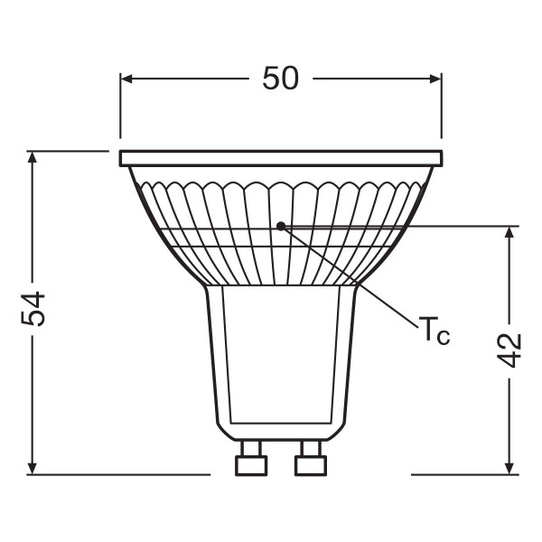 Светодиодная лампа OSRAM LED Reflector Performance PAR16 4,3W 350Lm 4000K 230V GU10 Рефлектор (4058075055155), 100015253