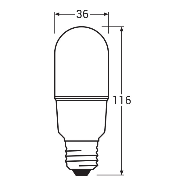 Светодиодная лампа OSRAM Star Stick T37 10W 1055Lm 2700K 230V E27 Матовый (Frosted) (4058075059191), 100015276
